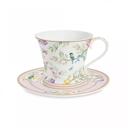 Easy Life Birds Melody 350ml Teacup & Saucer Set - Multicolored - Easy Life - Image 4