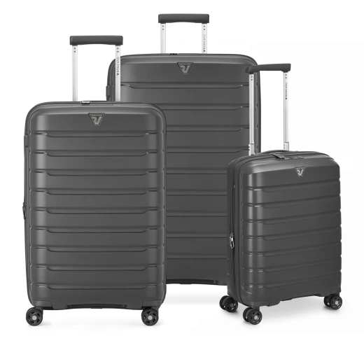 Roncato Butterfly Hard Trolley Bags - Anthracite  Set of 3 - Roncato - Image 2