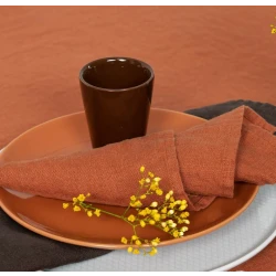 طقم مناديل طعام 4 قطع من Zambaiti Chou - قرميدي