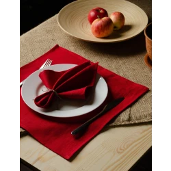 Zambaiti Chou 4-Piece Dinner Napkins Set - Red