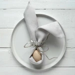 Zambaiti Chou 4-Piece Dinner Napkins Set - Light Gray - Zambaiti