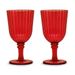 Easy Life 460ml Acrylic Goblet Set - Red 2-Piece - Easy Life