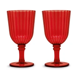 Easy Life 460ml Acrylic Goblet Set - Red 2-Piece