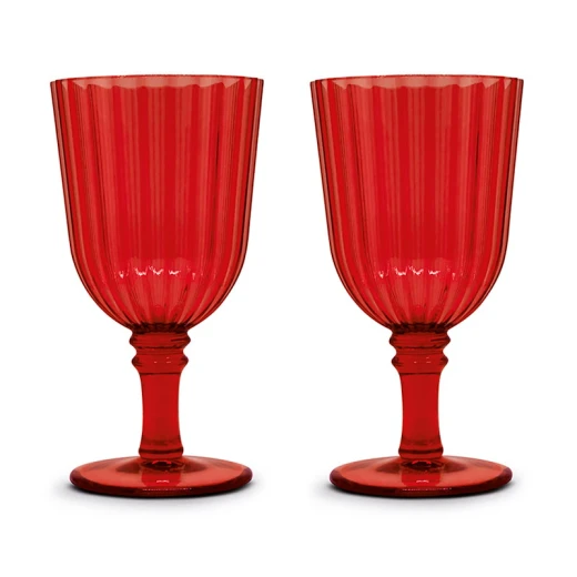 Easy Life 460ml Acrylic Goblet Set - Red 2-Piece - Easy Life - Image 2