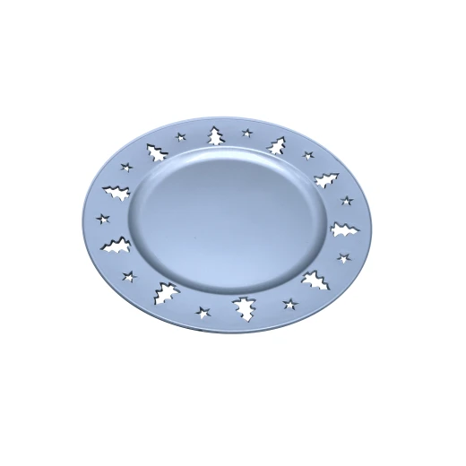 Decorazioni Natalizie 33cm Plastic Underplate - Silver - Decorazioni - Image 2