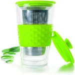 كوب شاي زجاج بفلتر 250 مل من Ibili Vaso - أخضر - ابيلي
