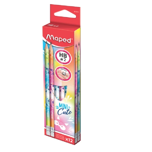 Maped Pencil, Mini Cute Design, 12 Pieces Maped Pencil, Mini Cute Design, 12 Pieces