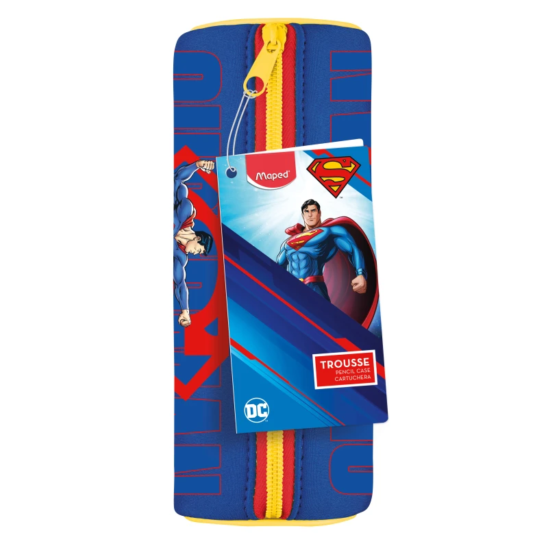 Maped Tube Pencil Case - Superman Teens Edition | Lightweight & Practical for School - Maped