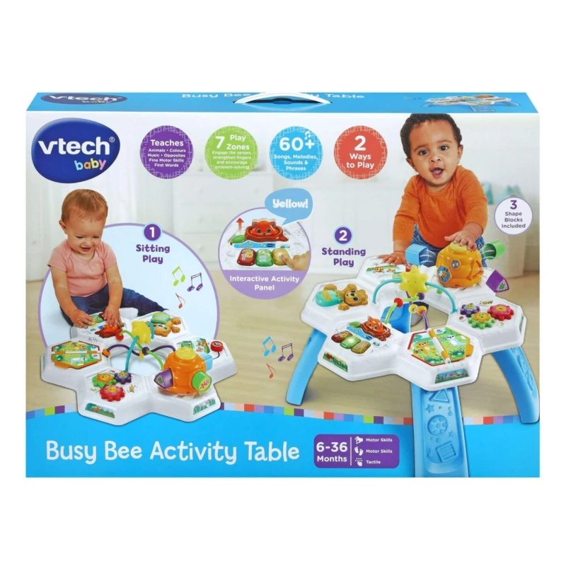 VTech Busy Bee Activity Table – 2-in-1 Sensory Learning Table - VTech