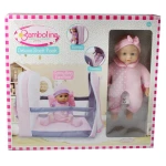Bambolina Deluxe Back Pack – Baby Doll with Convertible Travel Bed, Suitable for Ages 3 & Up - Bambolina
