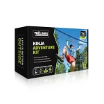 Hape Treelines Ninja Adventure Kit 36 ft (11 m) Line with Hanging Obstacles, Outdoor Play Set for Kids Aged 5+ - Hape