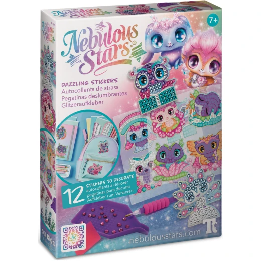 Nebulous Stars Dazzling Stickers Set 12 Decorative Stickers with Cute Animals and Fantasy Characters, Includes Application Tool, Perfect for Backpacks and School Supplies Nebulous Stars Dazzling Stickers Set 12 Decorative Stickers with Cute Animals and Fantasy Characters, Includes Application Tool, Perfect for Backpacks and School Supplies