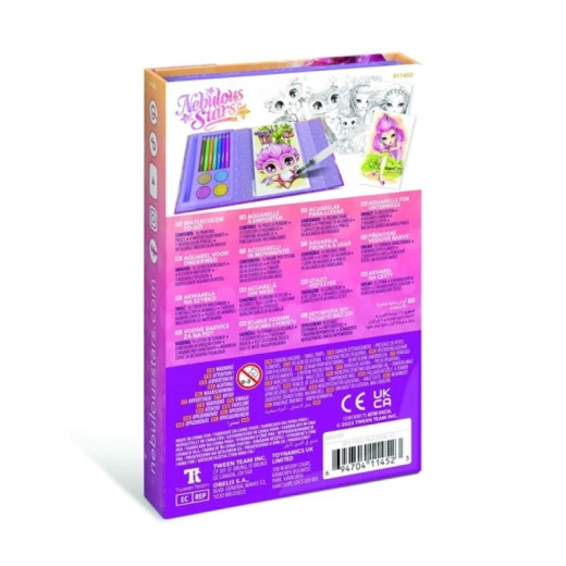 Nebulous Stars Watercolor-to-Go Set, Item 11452 16 Hand-Drawn Illustrations, 7 Watercolor Pencils, 4 Paint Packs & Refillable Brush for Kids & Young Artists - Nebulous Stars - Image 2