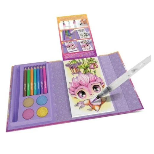 Nebulous Stars Watercolor-to-Go Set, Item 11452 16 Hand-Drawn Illustrations, 7 Watercolor Pencils, 4 Paint Packs & Refillable Brush for Kids & Young Artists - Nebulous Stars - Image 3