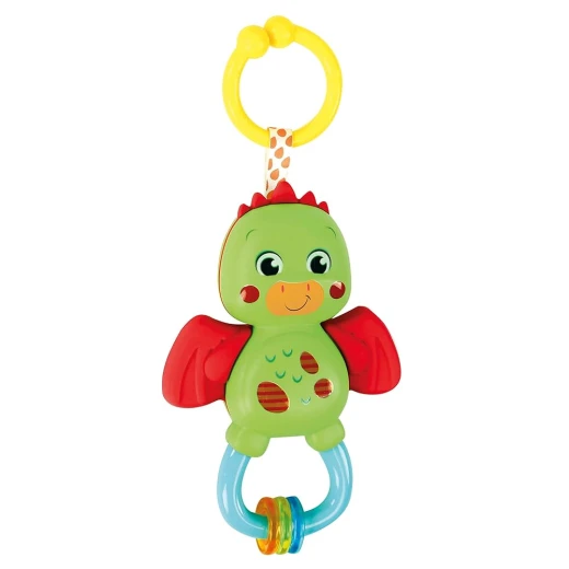Clementoni – Little Dragon Rattle – Sensory Baby Toy with Crinkle & Teething Features – Model 17779 – Made in Italy - Clementoni - Image 2