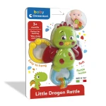 Clementoni – Little Dragon Rattle – Sensory Baby Toy with Crinkle & Teething Features – Model 17779 – Made in Italy - Clementoni