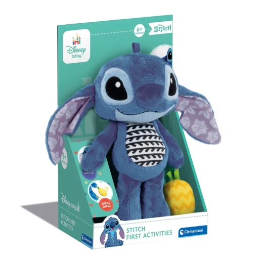 Clementoni – Stitch First Activities Plush Toy – Sensory Learning Companion for Stroller or Chair – Model 17918 – Made in Italy Clementoni – Stitch First Activities Plush Toy – Sensory Learning Companion for Stroller or Chair – Model 17918 – Made in Italy