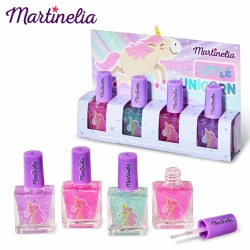Martinelia Unicorn Kids Nail Polish Set 4 Bright Colors Child Friendly Gift