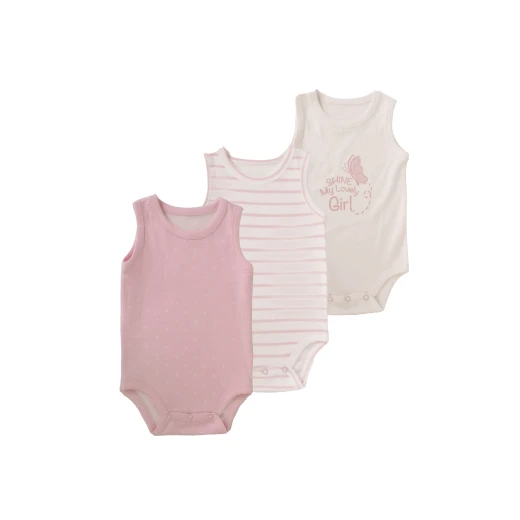 Junior Bodysuit Sleeveless Love girl, (9-12 M), 3 Pcs - Junior Clothing - Image 2