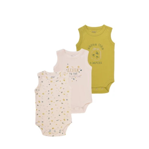 Junior Bodysuit Sleeveless Summer nights, (6-9 M), 3 Pcs - Junior Clothing - Image 2