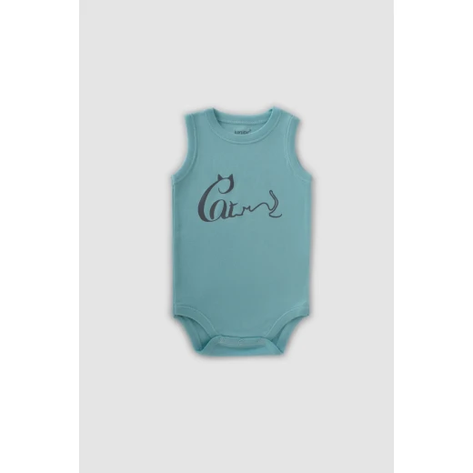 Junior Bodysuit Sleeveless happy kitty, (6-9 M), 3 Pcs - Junior Clothing - Image 5