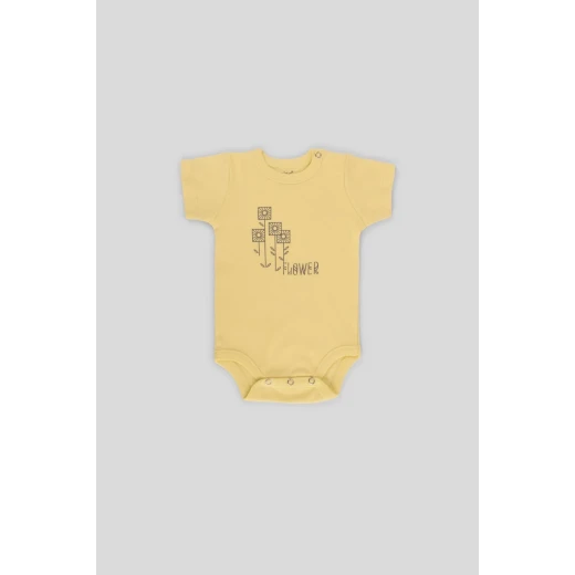 Junior Bodysuit short Sleeve Square flower, (3-6 M), 3 Pcs - Junior Clothing - Image 4