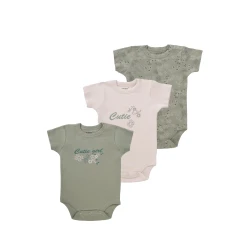 Junior Bodysuit short Sleeve cutie, (12-18 M), 3 Pcs
