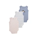 Junior Bodysuit Sleeveless all aboard, (9-12 M), 3 Pcs - Junior Clothing