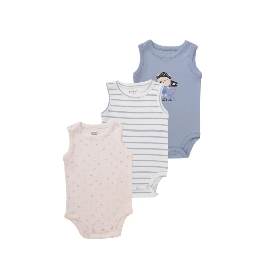 Junior Bodysuit Sleeveless all aboard, (12-18 M), 3 Pcs - Junior Clothing - Image 2