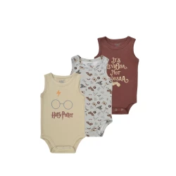 Junior Bodysuit Sleeveless harry potter, (0-3 M), 3 Pcs