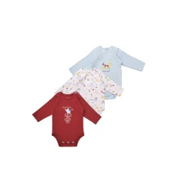 Junior Bodysuit Long Sleeve playground, (9-12 M), 3 Pcs