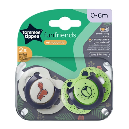Tommee Tippee Fun Friend, 0-6m, 2 Pieces Tommee Tippee Fun Friend, 0-6m, 2 Pieces