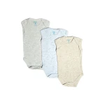 Habi Life Sleeveless Bodysuits, 3 Pack, Blue (6-9 m) - Habi Life