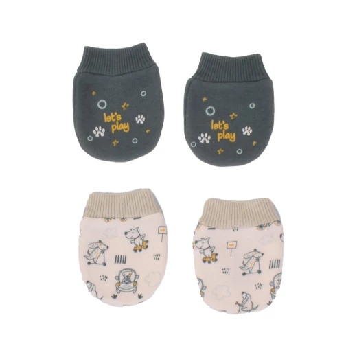 Junior Funny Puppies Printed Gloves 2 PCS - Junior Clothing - Image 2