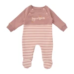 Junior Pink Stripe Printed Bodysuit (0-3 m) - Junior Clothing
