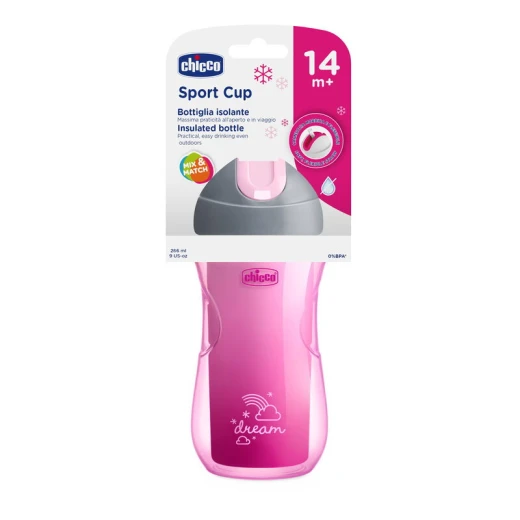 Chicco Sport Cup +14 months, 266 ml, Girl 1 Cup, Pink - Chicco - Image 2