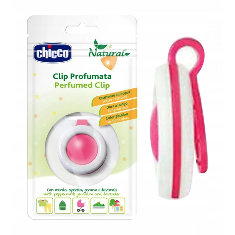 Chicco ,Clip Perfumados con Citronella Pink Color - Chicco