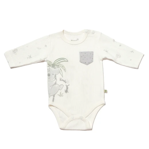 BiOrganic Koala Jungle Body Long Sleeve Grey (3 Years) - BiOrganic - Image 2