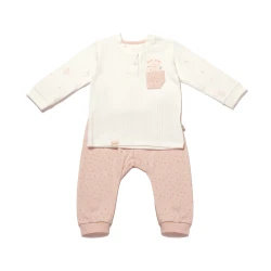BiOrganic Koala Jungle Sweatshirt and Trousers Pink (18-24 Months)