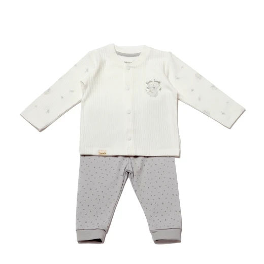 BiOrganic Koala Jungle Pyjamas Set Grey (2 Years) - BiOrganic - Image 2