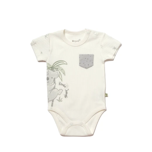 BiOrganic Koala Jungle Body Short Sleeve Grey (18-24 Months) - BiOrganic - Image 2