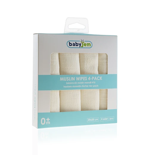 Babyjem Muslin Mouth Tissue / 4 Pcs / Ecru - BabyJem - Image 3