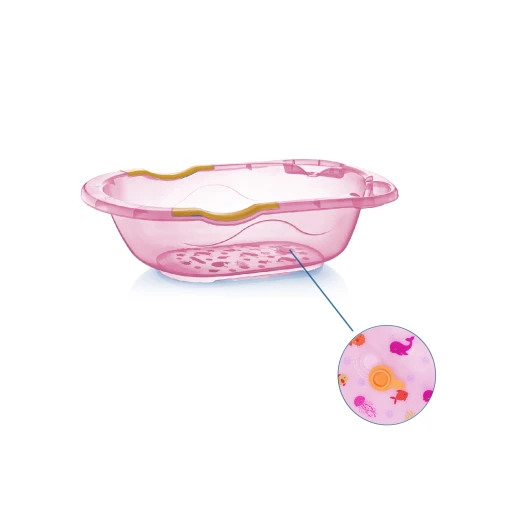 Babyjem Baby Bath Tub Set 6 Pieces With The Termometer/ Pink - BabyJem - Image 6