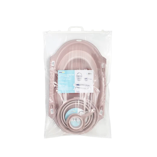 Babyjem Folding Bath Set 3 Pcs Salmon Color New - BabyJem - Image 8