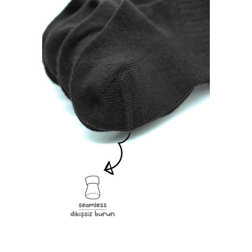 Bistyle 6-Pairs Combed Flat Quarter Socks (0-6 m) Black - BiOrganic - Image 5