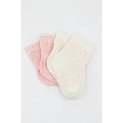 Bistyle Organic 2-Pairs Combed Socks (6-12 m) Pink - BiOrganic - Image 4