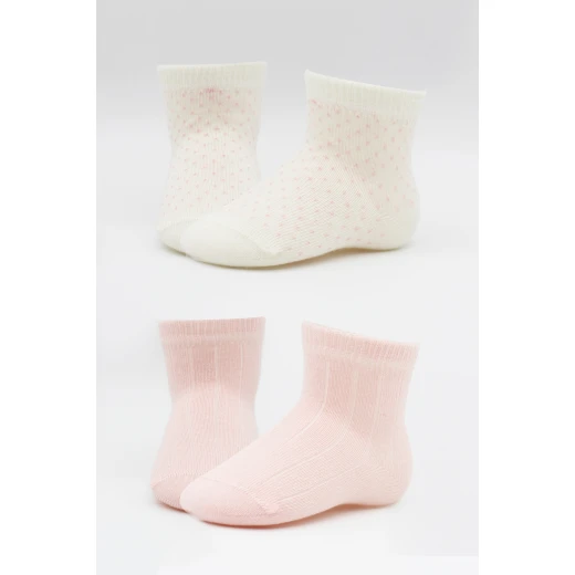 Bistyle Organic 2-Pairs Combed Socks (6-12 m) Pink - BiOrganic - Image 6