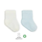 جوارب بيستايل العضوية الممشطة، زوجان (24-36 شهر) أزرق - BiOrganic