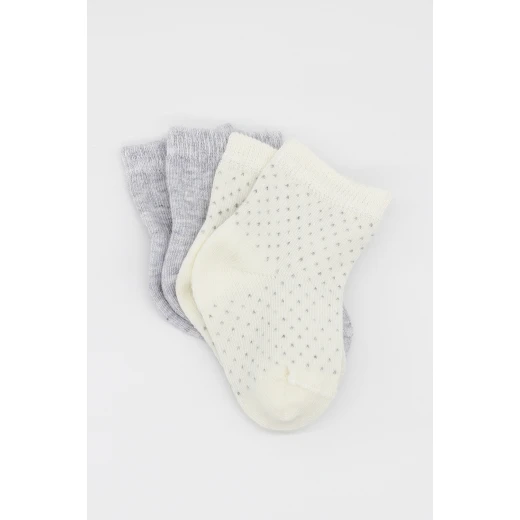 Bistyle Organic 2-Pairs Combed Socks (24-36 m) Grey - BiOrganic - Image 6