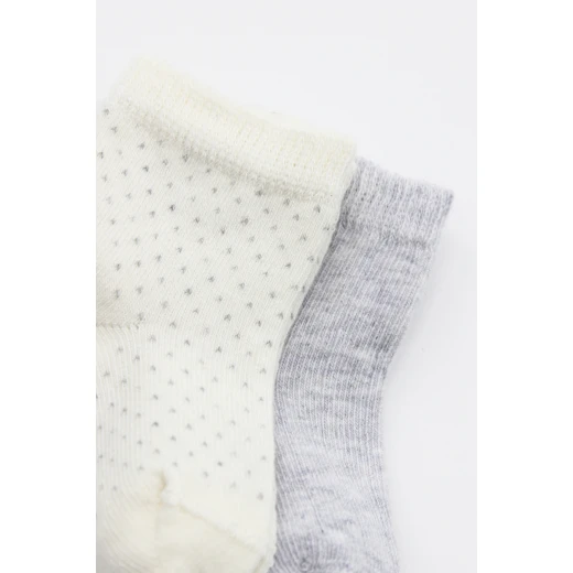 Bistyle Organic 2-Pairs Combed Socks (24-36 m) Grey - BiOrganic - Image 3